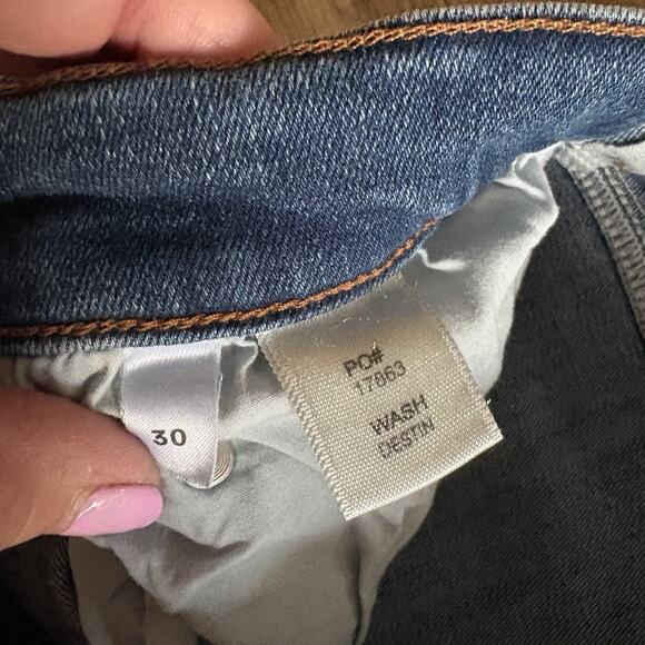 Reformation Destin High Rise Skinny Jeans 30 (29.5" Inseam) Stretch Blue Denim - Picture 4 of 10